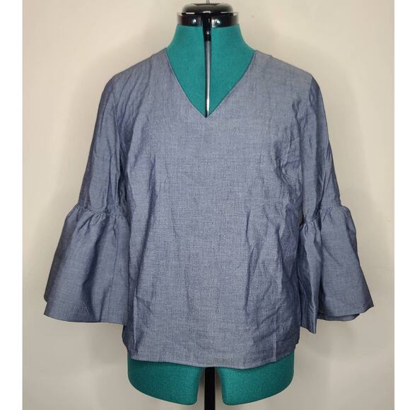 NWT Banana Republic bell sleeve v-neck blouse - XS - Picture 1 of 4